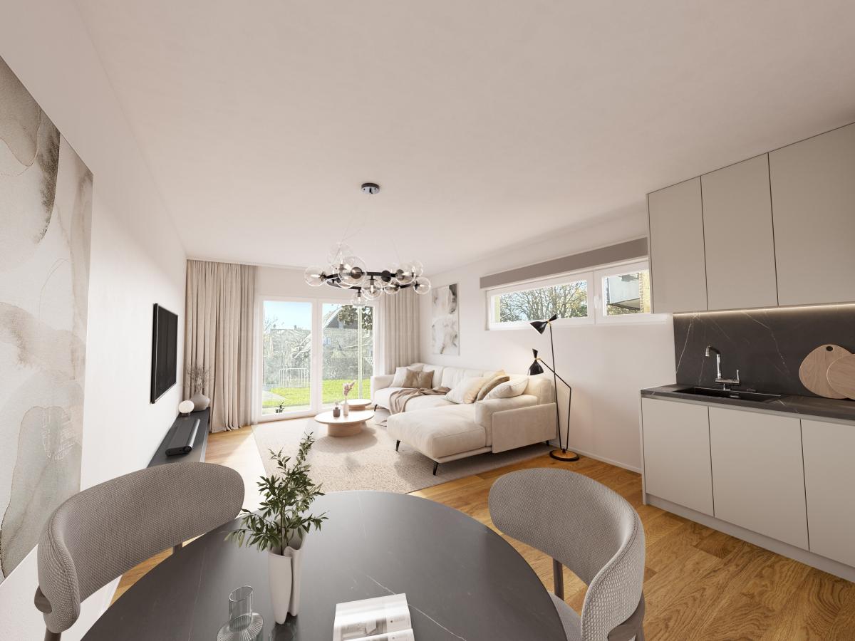 Wohn- und Essbereich Visualisierung