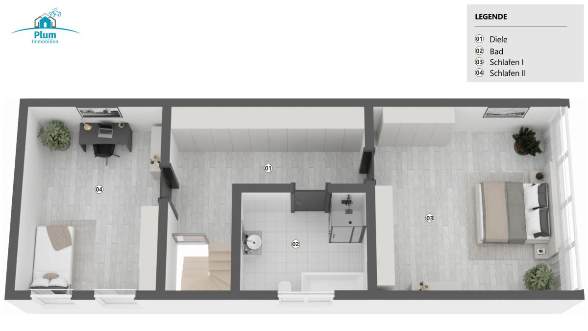 Grundriss obere Etage