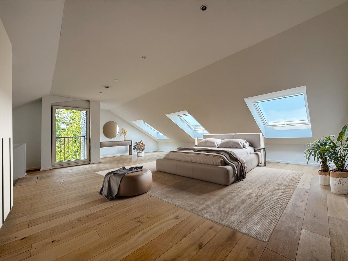 Visualisierung Spitzboden Beispiel Schlafzimmer